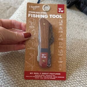 Stainless Steel Fishing Tool - Brown